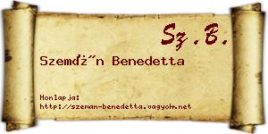 Szemán Benedetta névjegykártya